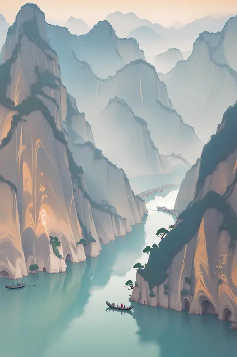 masterpiece,8k,incredibly_absurdres,best quality,<lora:guohua_20240130124050-000014:0.8>,mountain landscape,guohua,