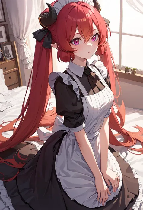 best quality, masterpiece, highres, solo, (junko_bluearchive:1.10), (maid:1.40), (long maid dress:1.15), 22 <lora:junko_bluearchive:0.80>