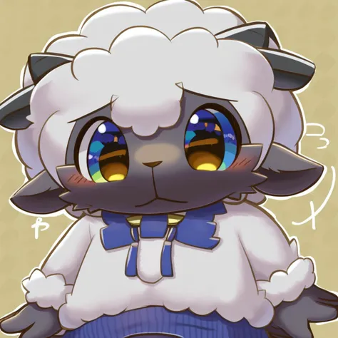 furry, anthro, cute, kemono, male focus, solo, sheep