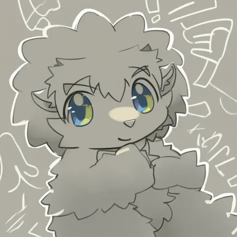 furry, anthro, cute, kemono, male focus, solo, sheep