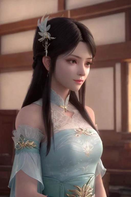 best quality,masterpiece,highres,1girl,blush,(seductive smile:0.8),star-shaped pupils,china hanfu,hair ornament,necklace,jewelry,Beautiful face,upon_body,tyndall effect,photorealistic,dark studio,rim lighting,two tone lighting,(high detailed skin:1.2),8k uhd,dslr,soft lighting,high quality,volumetric lighting,candid,Photograph,high resolution,4k,8k,Bokeh,<lora:xuner:0.5>,xuner,