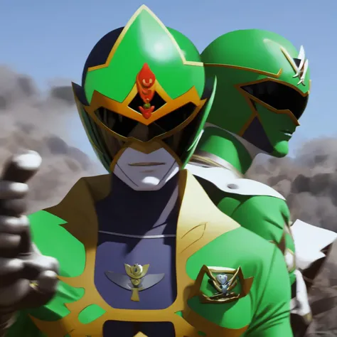 a photo, green power ranger (superrangers style:1) <lora:djzSuperRangersV15-lycoris:0.8>