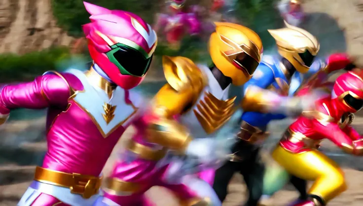 photo, group of power rangers running (superranger style:1) <lora:djzSuperRangersV1-lyco:0.8>