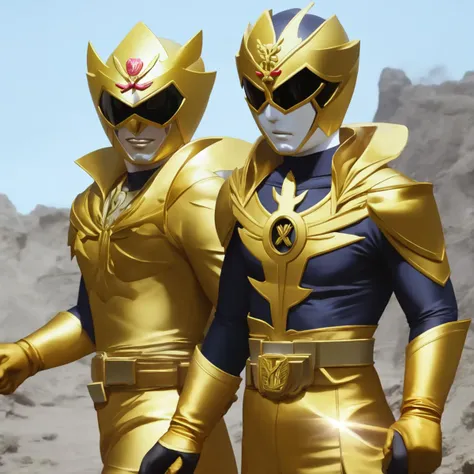 a photo, gold power ranger (superrangers style:1) <lora:djzSuperRangersV15-lycoris:0.8>