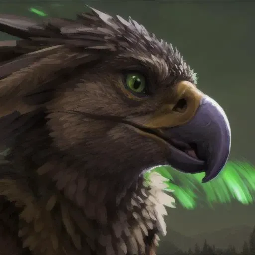 anthro, personification, bird, griffin, <lora:Griffin-07:1>, kkw-fur:1, digital art, flat colors, cartoon, looking at viewer, by kenket