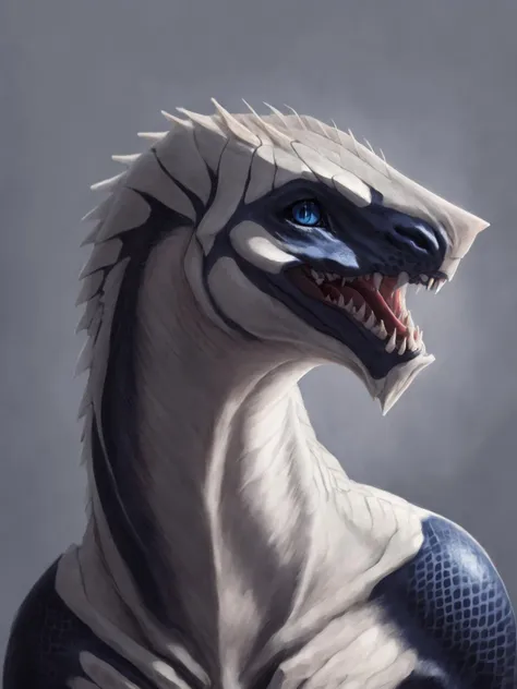 portrait,looking at viewer,blue eyes,female,open mouth,<lora:Khanivore_v2:1>,khanivore,