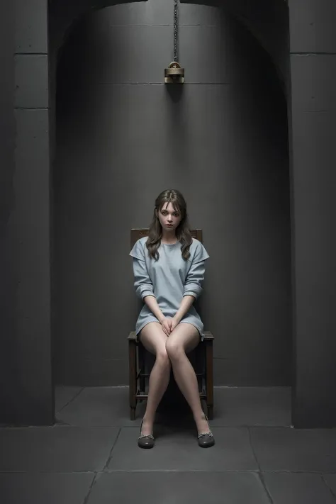 <lora:prison:0.7>, prison,1girl,sitting on the throne