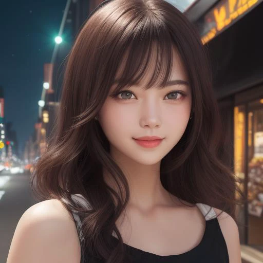 nice and fashionable,summer outskirts,face focus,light smile,<lora:è±ä¿æ½æ´-000002:1>,, masterpiece,best quality,CG 8k wallpaper,illustration,absurdres, city lights,