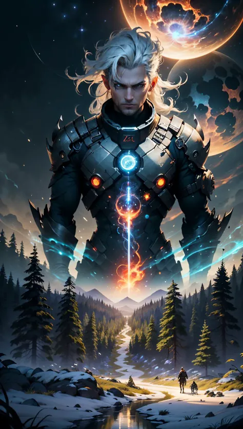 ((Best quality)), ((masterpiece)), (highly detailed:1.3), 3D, In a distant future where the boundaries between science fiction and fantasy have dissolved, the world is a tapestry of awe-inspiring wonders. Enter a universe where magic and technology coexist in harmony, shaping the destiny of civilizations across vast reaches of space.At the heart of this realm lies the Celestial Nexus, an intergalactic hub of mystical energies and technological marvels. Here, arcane knowledge intertwines with cutting-edge science, giving rise to a society where spaceships are imbued with the power of ancient spells, and technology is augmented by the mystic arts.Embark on a grand odyssey as a young explorer, destined to unravel the secrets of the Celestial Nexus. As you traverse the uncharted realms of the cosmos, encounter diverse civilizations teeming with beings who possess extraordinary abilities. From the ethereal Elven Spires, where the art of interdimensional travel is perfected, to the cybernetic enclaves of the Android Conglomerate, witness the tapestry of life as magic and technology intertwine.Unleash your latent powers as you become attuned to the energies that flow through the Nexus. Harness the ancient incantations of forgotten sorceries to propel your starship across the vast expanse of the cosmos. Engage in epic battles against cosmic abominations and interstellar tyrants, wielding enchanted weapons infused with futuristic enhancements.As you delve deeper into the enigmatic realms of the Celestial Nexus, uncover the origin of this harmonious fusion of magic and technology. Discover the ancient prophecies that foretell a cataclysmic event threatening to tear apart this delicate balance. Unite with a band of extraordinary beings, each possessing their own blend of magical aptitude and technological expertise, to embark on a perilous quest to save the Nexus from imminent destruction.In this epic saga, your choices will shape the fate of worlds, as the boundaries between science and sorcery blur. Will you strive to maintain the delicate equilibrium between magic and technology or plunge headlong into uncharted territories, seeking to redefine the very fabric of reality?Prepare to be enthralled by the limitless possibilities of the Celestial Nexus, where science fiction and fantasy meld into a sublime symphony of adventure, where the cosmos itself becomes the canvas for your journey,HDR (High Dynamic Range),Ray Tracing,NVIDIA RTX,Super-Resolution,Unreal 5,Subsurface scattering,PBR Texturing,Post-processing,Anisotropic Filtering,Depth-of-field,Maximum clarity and sharpness,Multi-layered textures,Albedo and Specular maps,Surface shading,Accurate simulation of light-material interaction,Perfect proportions,Octane Render,Two-tone lighting,Low ISO,White balance,Rule of thirds,Wide aperature,8K RAW,Efficient Sub-Pixel,sub-pixel convolution,luminescent particles, <lora:NijiExpressV2:0.6>