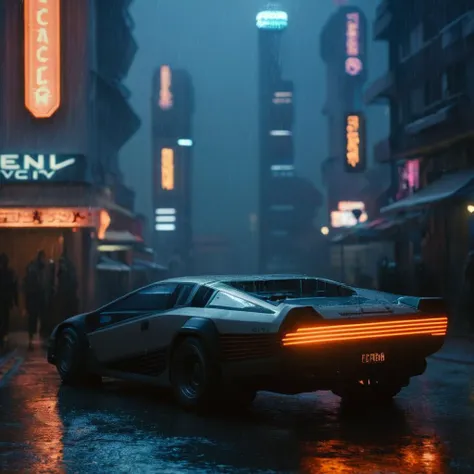 cinematic film still of  <lora:perfection style:0.3>
 <lora:detailed:0.1>
 <lora:Chiaroscuro Lighting Style:0.3>
 <lora:cyberpunk style v2:0.9>
 <lora:Cyberpunk Style:0.1>
In Cyberpunk city a car is parked in the rain in a city,bionic,transhuman,Dystopia,Dystopian,kakotopia,Science fiction,high tech,low life,societal collapse,Artificial,Posthuman,future,futuristic,Artificial intelligence,Cyborg,genetically-enhanced humans,sci-fi,Cyberpunk Style,weapon,outdoors,multiple boys,gun,night,ground vehicle,building,scenery,motor vehicle,rifle,science fiction,rain,city,car,road,street,cyberpunk,neon lights,Cyberpunk Style , science fiction, futuristic setting, detailed background, dramatic light, dramatic shadow light, contrast, cinematic color, cinematic look, filmic, realistic, realism, perfection, perfect, different, cinematic, film, cinematography, artstation, Cyberpunk city style, Cyberpunk style, shallow depth of field, vignette, highly detailed, high budget, bokeh, cinemascope, moody, epic, gorgeous, film grain, grainy