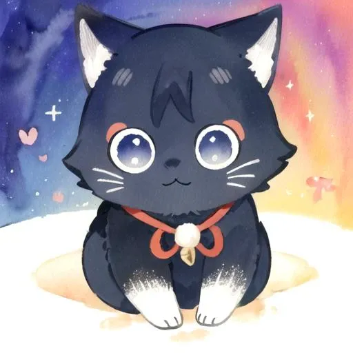 masterpiece, best quality, stylish, watercolor <lora:Scaracat:0.8>, kawaii, animal focus, solo, Scaracat, cat, sitting cat, smile, sweet face, small cat, shiny eyes