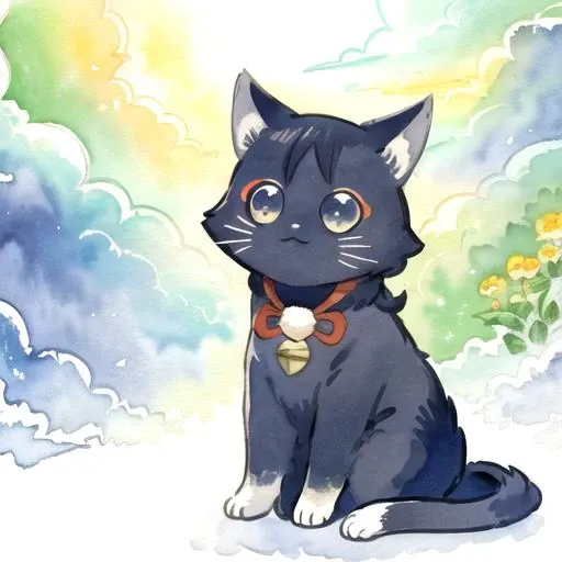 masterpiece, best quality, stylish, (watercolor:1.1), <lora:Scaracat:0.8>, kawaii, animal focus, solo, Scaracat, cat, sitting cat, smile, sweet face, small cat, shiny eyes