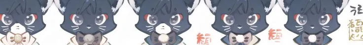 masterpiece, best quality, <lora:Scaracat:0.8>, Scaracat, animal focus, cat, smile, sweet face, small cat, shiny eyes, <lora:Pastel color_20230816152956:1>, string of stamps with black Scaracat faces