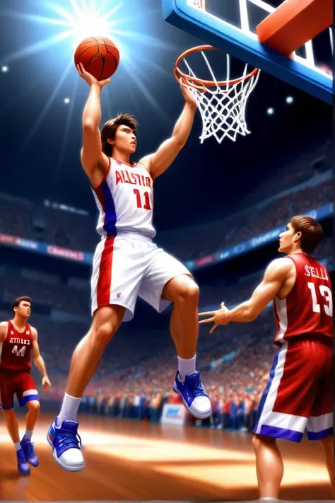 allstar basketball stoke city hawks screenshot, in the style of sung kim, pixelated, group f/64, joseph stella, mark keathley, white and bronze, handheld , beautiful fantasy digital art, gorgeous digital art, beautiful gorgeous digital art, fantasy art, realistic painting, beautiful digital painting, beautiful digital artwork, artgerm