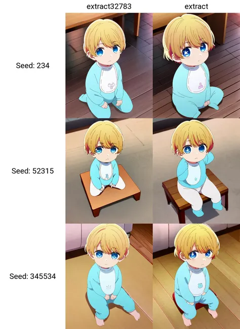 Aquamarine baby ; aniscreen; 1boy, solo, long sleeves looking at viewer, sitting on wooden floor, hands
<lyco:oshinoko_0414_extract32783_convP01_linearP04:1>