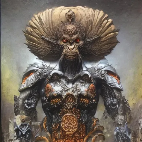 (PongoAbelii:2) (PlagueKnight:1) (SeventhHell:1.3), Beautifully realistic, hyperrealism, ethereal, ((masterpiece)), (best quality), (ultra detailed),