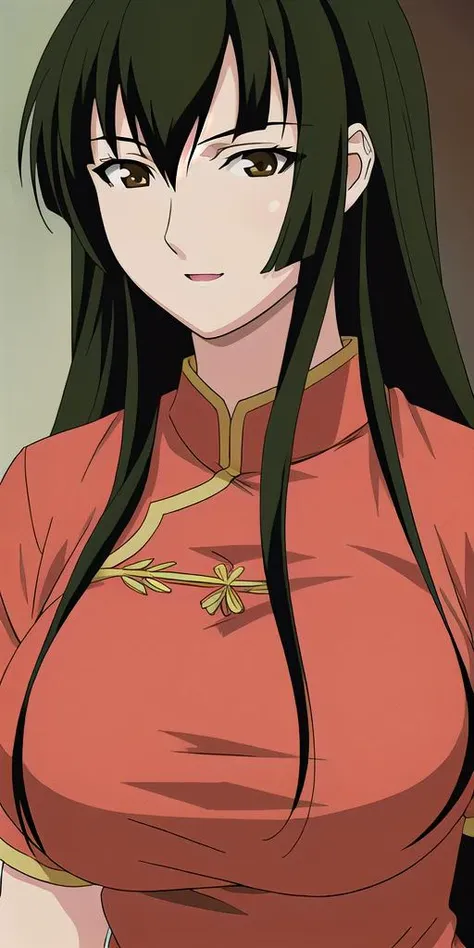 <lora:Aoyama_TsurukoV3:0.7> aoyama_tsuruko, huge_breasts, standing, solo, china_dress, masterpiece, best quality, detailed face, detailed eyes, highres,