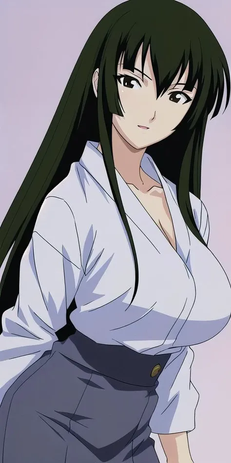<lora:Aoyama_TsurukoV3:0.7> aoyama_tsuruko, huge_breasts, standing, solo, skirt_suit, masterpiece, best quality, detailed face, detailed eyes, highres,