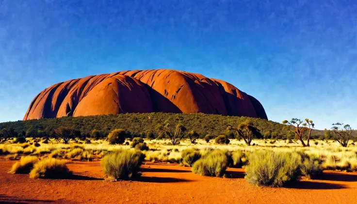 Positive prompt:
Uluru-Kata Tjuta rock dome -