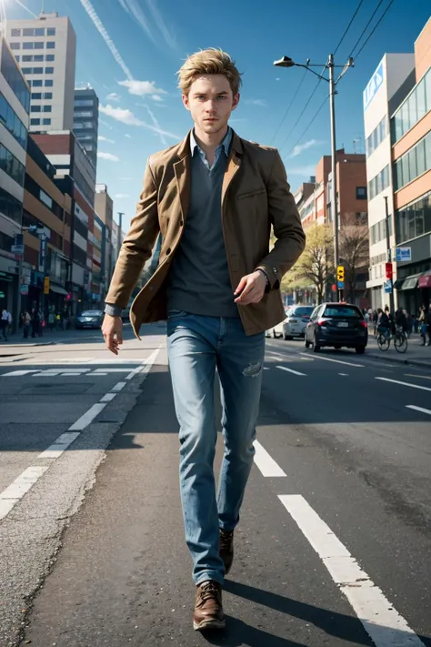 ((masterpiece, best quality))
 <lora:QuantumJack:0.8>
QuantumJack, 1boy, solo, blonde hair, blue eyes, looking at viewer, bustling city intersection, midday, dynamic and energetic with bright sunlight and bustling traffic