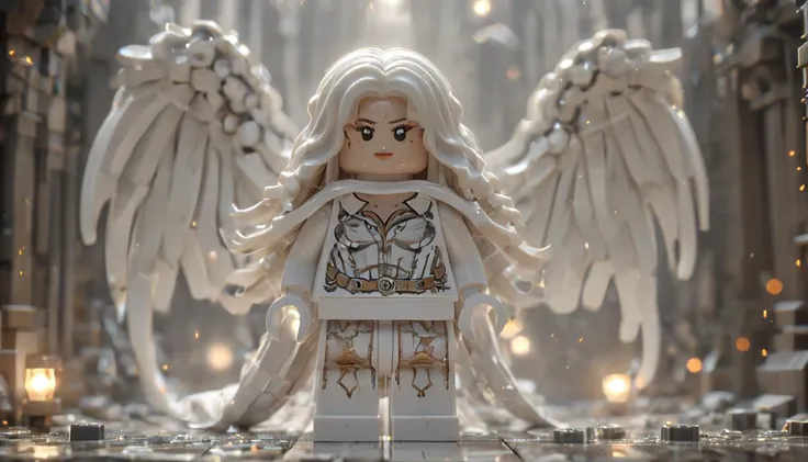 (((masterpiece))) , (((best quality))) , anime style, 2d, well-built charming 1girl, solo, lovely 1girl, beautiful gorgeous Serenity Wheeler as a lego minifig, she has Shaved sides hair, key visual, 