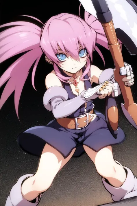 cave, 1girl, solo, full body,
holding axe,
<lora:presea_combatir:1>, presea combatir, pink hair, blue eyes, twintails, jewelry, belt, blank eyes, empty eyes,