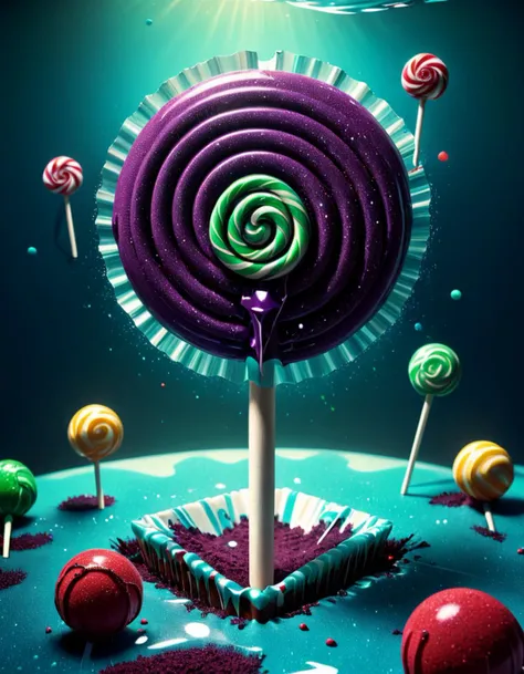 Horror-themed <lora:FF.81.sdxlYamersRealism_version2.lora:1> 3d isometric render Low poly, dreamy magical atmosphere, High quality, Instagram, arthouse, elegant, electric green hue, behance HD, 64K, Pearlescent and fluorescent green fractal art, HDR, Violet flakes, Best quality, Movie concept art, Flickr, Simplified style, octane engine, dark indigo and electric indigo details, Unsplash, Swirling Leather, UHD, insane details, National Geographic, artstation, 1950'S Visual overweight Palestinian [Brownie|Elvis Presley] of Infinity and Carrie Underwood, Cyberpunk French twist hairstyle, Concept artist, trending on CGSociety, Magewave, under water, pixiv, bloom, award winning, Gutai Group, Bright design, masterpiece, Native Art, Rule of Thirds, contest winner, glitter texture, unreal engine, dripping with Acid colors, extremely hyper aesthetic, majestic, expressive brush strokes, Concept Art World, intricate details, Amber and Maroon dust particles, beautiful, CineColor, a bunch of different colored candies and lollipops on a blue surface with a green background and a blue background with a few different colored lollipoppoppoppops on the top and other lollipops, no humans, candy, food, lollipop, food focus, blue background, candy cane, <lora:FF.69.formulaxlXLComfyui_v20Pruned.lora:0.69>,(by Artist Chris Foss:1.3),(Neo Dada Art:1.3),(Colorless:1.3) . Eerie, unsettling, dark, spooky, suspenseful, grim, highly detailed