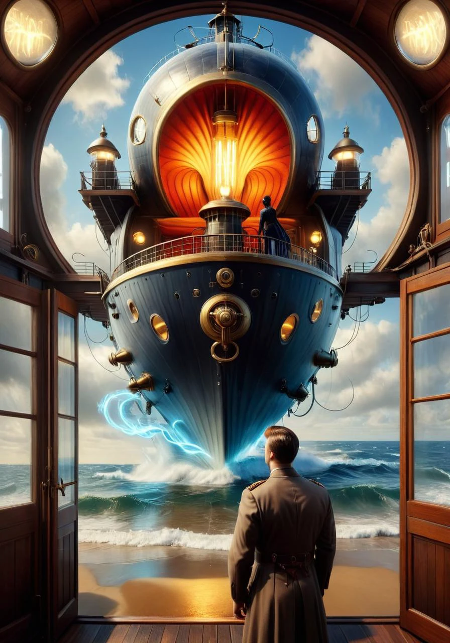 Nautical-themed <lora:FF-Style-Edvard-Munch-32:1> style of Edvard Munch, Edvard Munch style, Edvard Munch art, Edvard Munch <lora:FF-Style-ESAO-Andrews-LoRA:0.71> in the style of esao andrews, esao andrews style, esao andrews art, esao andrews an image of a person looking out of a window, surrealistic digital artwork, giant mouth, creative photo manipulation, photo manipulation, 3 d epic illustrations, surreal 3 d render, worm mouth, organic matte painting, surreal concept art, hyperrealistic surrealism, surreal matte painting, surreal illustration, sylvain sarrailh and igor morski, surreal art, surreal object photography,(Primary Colors:1.7),propaganda poster,soviet poster,sovietwave . Sea, ocean, ships, maritime, beach, marine life, highly detailed <lora:TeslaPunkAIv2p:1.36> 3d1s0npunkai, Hyperrealistic art, ultra detail, ultra realistic, real, detailed, best quality, professional photo, photorealism, high quality, volumetric, ray tracing, HDR, 4K, 8k, absurd res, realistic, max shading, ((masterpiece)), Extremely high-resolution details, photographic, realism pushed to extreme, fine texture, incredibly lifelike,