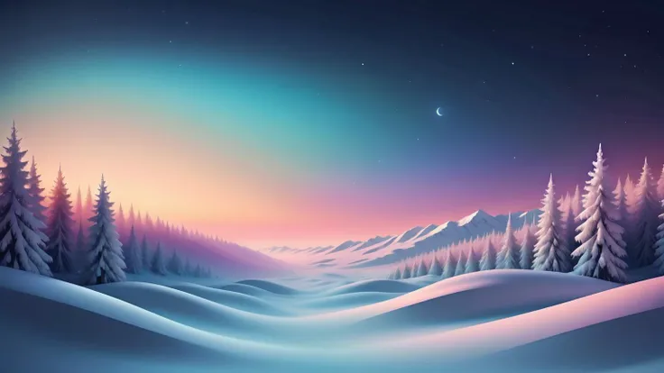 (intricate wallpaper), gradient magical snowy background, unreal, dreamlike abstract,