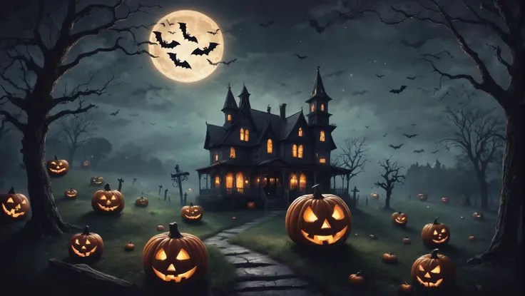 A spooky halloween wallpaper, fun, safe for work