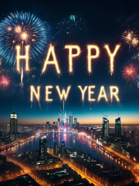 London city sky at night, frwks,(logo text "Happy New Year") <lora:texta:1> <lora:frwks:1> <lora:EnvyBetterHiresFixXL01:0:hr=1>