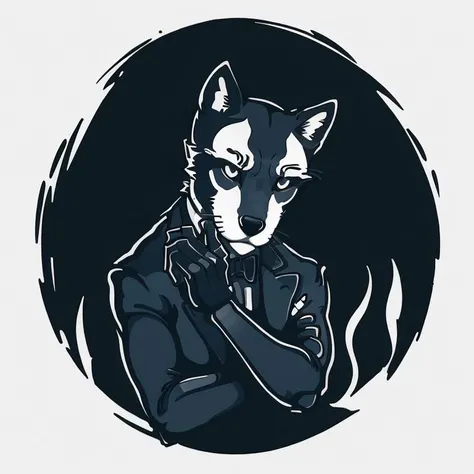 james bond as a fox animal <lora:easy_sticker:0.87> (solid outline:1.3) masterpiece drawing illustration <lora:CircleArt_Sora:0.89> circleart