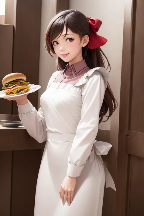 Robot girl woman with beautiful face sitting and eating mukbang .yummy . ta. Girl 18.Russian girl.