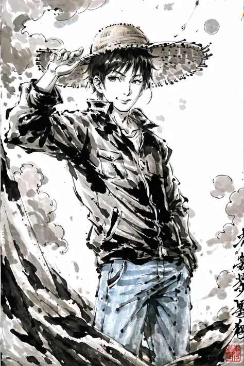 masterpiece,best quality,
(1man,solo),
cowboy shot,standing on one leg,
Soft Lighting,strong rim light,
(mature man,short hair, western, denim jacket,hand in the pocket, Straw hat,jeans, ),
smile,
outdoors, farm, haystack,hand on railing, cloudy sky,dusk,