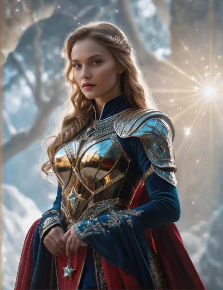 princess, star , light, , 1girl ,1980s, beauty face, armor gold, skirt red, ((realism)), extremely high quality RAW photograph, ultra detailed photograph, sharp focus, high resolution, (detailed skin:1,3),high quality, film grain, Fujifilm XT3,Highly Detailed, movie, (Cinematic Photo:1.3) of (Realistic:1.3),(Disgusting:1.3) Photorealism, (Magical Photo:1.3) of (Realistic:1.3), Crystal Core, Bejeweled, ethereal, hyper detailed fantasy character, Dreamlike, Ethereal Fantasy, Realistic, Fiction, Full-HD, HD, 8K, Soft Lighting, Beautiful Lighting,Highly Detailed,Highly Detailed,(Photorealism:1.3)
