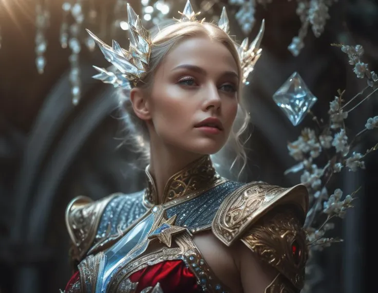 princess, star , light, , 1girl ,1980s, beauty face, armor gold, skirt red, ((realism)), extremely high quality RAW photograph, ultra detailed photograph, sharp focus, high resolution, (detailed skin:1,3),high quality, film grain, Fujifilm XT3,Highly Detailed, movie, (Cinematic Photo:1.3) of (Realistic:1.3),(Disgusting:1.3) Photorealism, (Magical Photo:1.3) of (Realistic:1.3), Crystal Core, Bejeweled, ethereal, hyper detailed fantasy character, Dreamlike, Ethereal Fantasy, Realistic, Fiction, Full-HD, HD, 8K, Soft Lighting, Beautiful Lighting,Highly Detailed,Highly Detailed,(Photorealism:1.3)