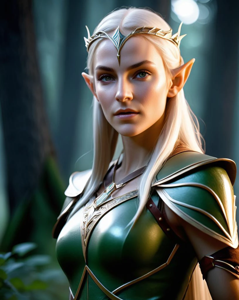 realistic, Photo, Epic Adventures and Heroic Feats, Magical elven 1girl are not only peaceful creatures; they are also formidable warriors. With elegant bows, finely crafted swords, and stealth skills, these elven warriors face epic challenges and defend their lands with bravery. Their epic stories resonate in the hearts of those who admire the unique blend of grace and courage they possess. (photo realistic:1.4), raw photo, cinematic lighting, blender, 8 k, masterpiece, ultra high res, (photo realistic:1.4), raw photo, cinematic lighting, blender, 8 k