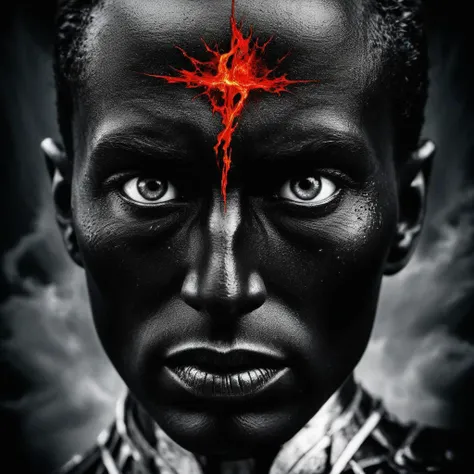 high contrast image of a prophecy for a fantasy, the curse of a vivid mind, Stark differences, bold shadows, intense highlights, dramatic, vivid separation