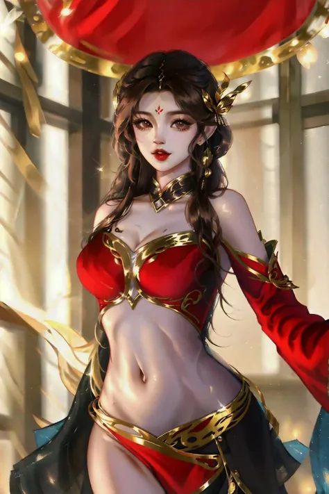 A red bikini,Silk material,Slim waist,Feminine beauty,Traditional charm,Modern fashion,Classical erotic appeal,beautiful and seductive anime woman, seductive anime girls, Beautiful anime woman, Beautiful anime girl, Anime goddess, Guviz,beautiful and seductive anime woman, a beautiful fantasy empress, ((a beautiful fantasy empress)),