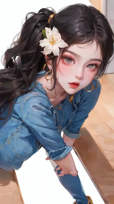 (masterpiece:1.2, best quality), 1lady, solo, upper body, big tits, Dark skinny jeans, oversized sweater, ankle boots, Loose waves, center part, simple hoop earrings, (in Park) <lora:fashionGirl_v50:1>