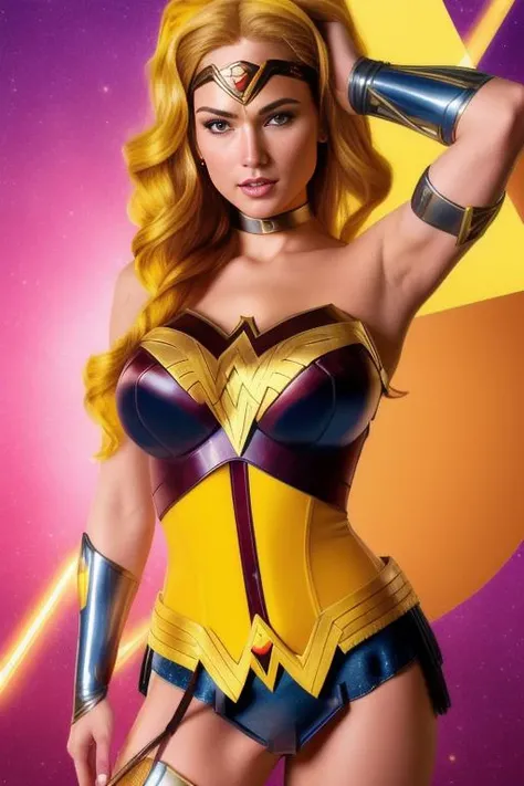 Super héroïne de la serie The Boys nommée Queen Gyozas. Elle porte un costume sexy de super heros. Cest une belle femme aux cheveux marrons, les yeux jaunes, et beaucoup de nourriture et de gyozas autour d'elle
