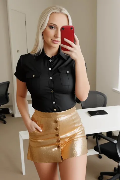 headshot, 1girl, beautiful, sitting at a desk, at a ((office)), BREAK
sequin suit coat, elegant blouse, skirt, BREAK
((buttons popped, shirt pulling at the buttons)), shirt unbuttoned, ((((tight shirt)))), BREAK
large breasts, makeup, long straight hair, pale skin, fair skin, white skin, BREAK
downblouse, cleavage
<lora:KF:1>