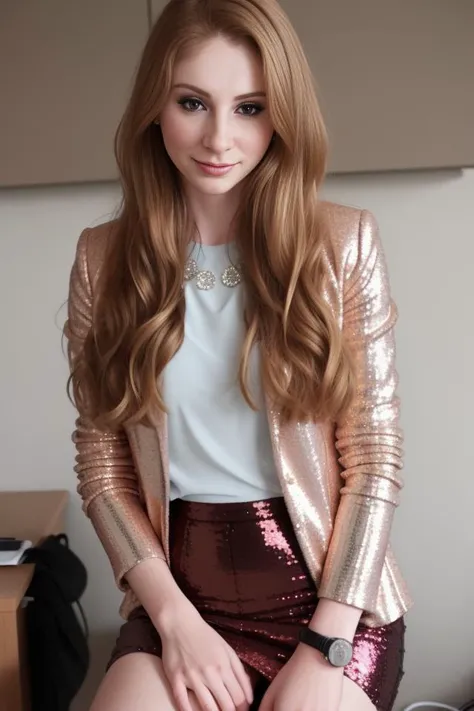 headshot, 1girl, beautiful, sitting at a desk, at a ((office)), BREAK
sequin suit coat, elegant blouse, pencil skirt, BREAK
medium breasts, makeup, long straight hair, pale skin, fair skin, white skin, BREAK
<lora:Xena:1>