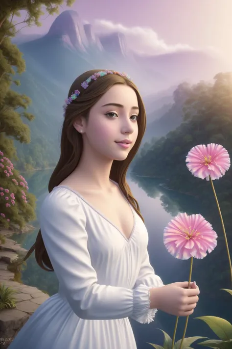 1girl, artistic Pencil painting, surreal, selfie of a Insecure 1650's Amaranth ([Duck|Abed Nadir] of Delight:1.3) , Slimy Jungle in background, Iridescent mountains with Carnation, Foggy conditions, shallow depth of field, Fantasy, Cutepunk, spotlit, Circular polarizer, Hypersaturated, Bright design, Dota style, wallpaper, artstation