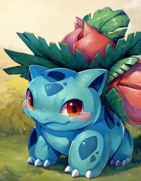 /<lora:0002_ivysaur_lora-05:1>, ivysaur, cute, female