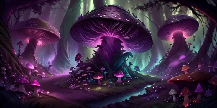 <lora:DruidMagicAI:0.90> DruidMagicAI, forest, mushroom, dark, landscape,
, octane render, landscape of a cute landscape, (pui:0.42) , Summer, three colors, cityscape, dreamlike, (hyperdetailed:1.2) , (Photorealistic:1.2) , analog style, (detailed background visible:1.2) , (crafted style) (detailed hyperrealism) , (At heart composition:0.70) , (captivating photograph:0.70)