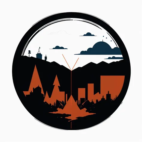 2d, flat design, minimalism, logo, icon, gradient, clean composition, white background, andrey tarkovsky made a dystopian anime "evangelion",apocalypse,asuka,art house,post-apocalypse, <lyco:felic_art:0.65>