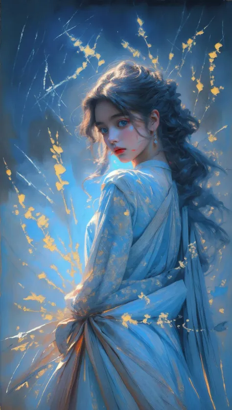 masterpiece, best quality,highres, 1girl,, available light, look at viewer,long hair,Tyndall effect, <lora:butterfly:0.4>,((dyeing)),((oil painting)),((impasto)),((Dadaism)), <lora:Chinese style_20230607154437-000017:0.7>, <lora:more_details:0.7>, light leaks,Cinematic Lighting, glowing