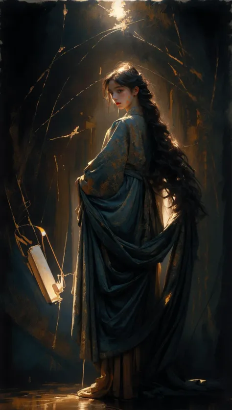 masterpiece, best quality,highres, 1girl,, available light, look at viewer,long hair,Tyndall effect, <lora:butterfly:0.4>,((dyeing)),((oil painting)),((impasto)),((Dadaism)), <lora:Chinese style_20230607154437-000017:0.7>, <lora:more_details:0.7>, light leaks,Cinematic Lighting, full body