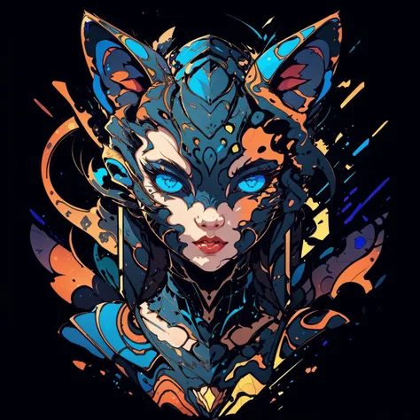 cat girl, tessellated, topographic style, psychedelic, highly detailed, sharp focus, fractal, <lora:butterfly:1>, <lyco:DaviGDG60:0.6>
